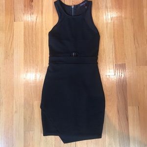 Material girl black mesh cutout tight dress